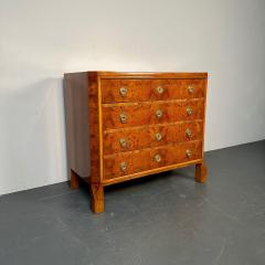 Refinished Biedermeier Four Drawer Satin Birch Chest Dresser or Commode 1850s - 2999315