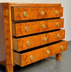 Refinished Biedermeier Four Drawer Satin Birch Chest Dresser or Commode 1850s - 2999318