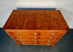 Refinished Biedermeier Four Drawer Satin Birch Chest Dresser or Commode 1850s - 2999319