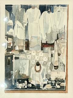Reflections in a 2nd Hand Window Watercolors painting by Wilda Nothrop  - 4574366