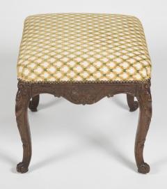 Regence Oak Carved Stool with Nailhead Upholstered Seat - 2116898