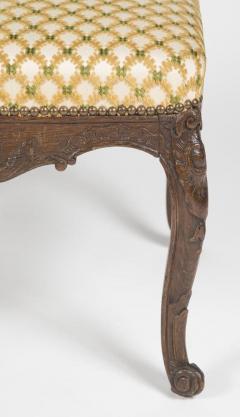 Regence Oak Carved Stool with Nailhead Upholstered Seat - 2116909