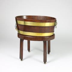 Regency Brass Bound Mahogany Wine Cooler on Later Stand - 1364248