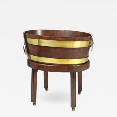 Regency Brass Bound Mahogany Wine Cooler on Later Stand - 1366596