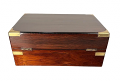 Regency Brass Bound Rosewood Fitted Traveling Dressing Box - 2745985
