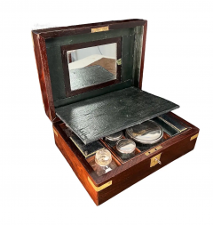 Regency Brass Bound Rosewood Fitted Traveling Dressing Box - 2745993