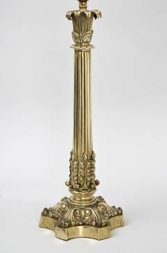 Regency Brass Column Lamp Circa 1825 - 1679485