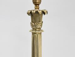 Regency Brass Column Lamp Circa 1825 - 1679489