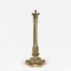 Regency Brass Column Lamp Circa 1825 - 1679839