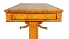 Regency Burr Elm and Ebonized Writing Table - 4141052