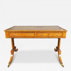 Regency Burr Elm and Ebonized Writing Table - 4153730