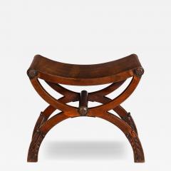Regency Carved Mahogany Curule Bench England ca 1815 - 4470034