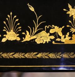 Regency Chinese Export Black Lacquer and Parcel Gilt Chinoiserie Tea Table - 3656570