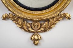 Regency Classical Gilt Convex Girandole Mirror - 976164