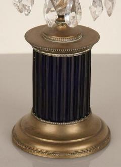 Regency Cobalt and Crystal Candlesticks - 2118927