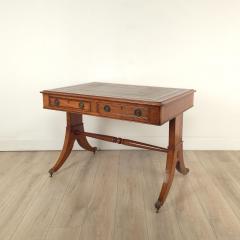 Regency English Leather Top Writing Table England circa 1830 - 4150959