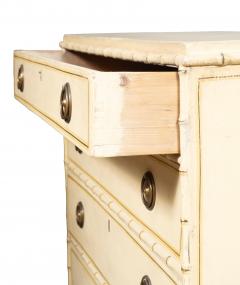 Regency Faux Bamboo Painted Pine Chest Of Drawers - 4643361