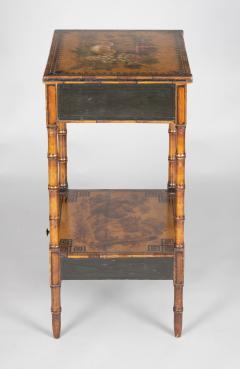 Regency Faux Bamboo Painted Side or Work Table - 2284877