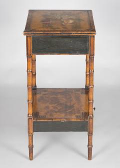 Regency Faux Bamboo Painted Side or Work Table - 2284878