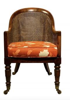Regency Faux Rosewood Caned Tub Chair - 1759954
