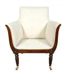 Regency Faux Rosewood Upholstered Armchair - 4144048