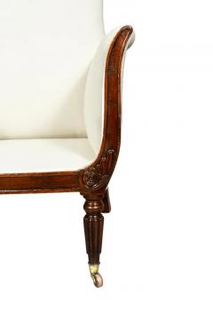 Regency Faux Rosewood Upholstered Armchair - 4144050