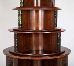 Regency Form Revolving Six Section Library Etagere with Faux Books - 4657083