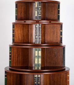 Regency Form Revolving Six Section Library Etagere with Faux Books - 4657087