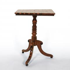 Regency Games Table with Chessboard Top and Oyster Veneer English circa 1830 - 4684283
