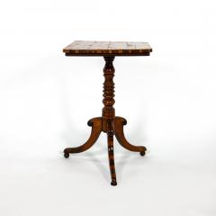 Regency Games Table with Chessboard Top and Oyster Veneer English circa 1830 - 4684284