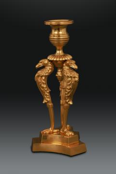 Regency Gilt Bronze Candlesticks Designed by Cheney of London - 4691050
