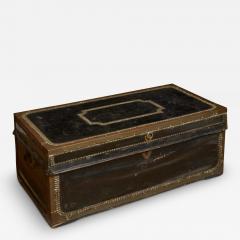 Regency Leather Clad Campaign Trunk - 3383892