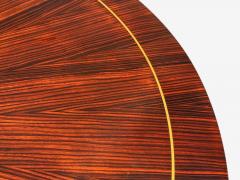 Regency Macassar Ebony Brass Inlay Center Table France 1970s - 4239589