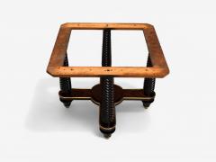 Regency Macassar Ebony Brass Inlay Center Table France 1970s - 4239592