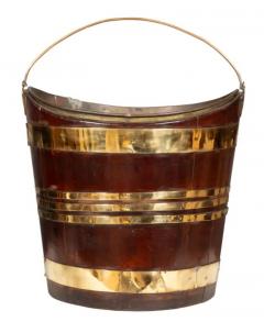 Regency Mahogany And Brass Bound Peat Bucket - 4139212