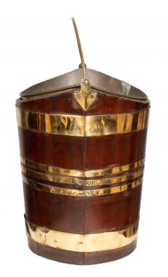 Regency Mahogany And Brass Bound Peat Bucket - 4139213