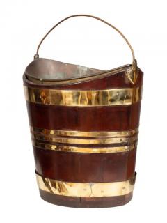 Regency Mahogany And Brass Bound Peat Bucket - 4139216