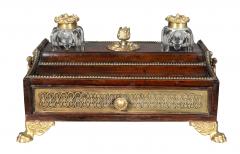 Regency Mahogany And Brass Inkstand - 4260935