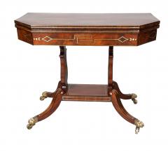 Regency Mahogany And Brass Inlaid Card Table - 4663223