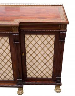 Regency Mahogany And Brass Inlaid Credenza From Westport House Ireland - 4336480