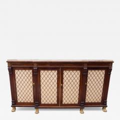 Regency Mahogany And Brass Inlaid Credenza From Westport House Ireland - 4336842