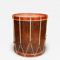 Regency Mahogany And Brass Studded Drum Now A Table - 4189064