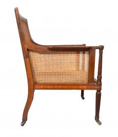 Regency Mahogany And Satinwood Caned Armchair - 4698473