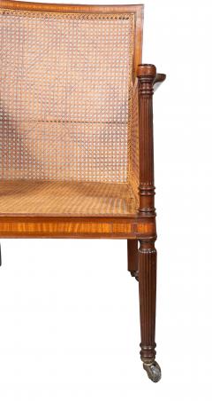 Regency Mahogany And Satinwood Caned Armchair - 4698475