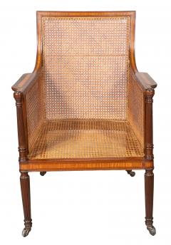 Regency Mahogany And Satinwood Caned Armchair - 4698476