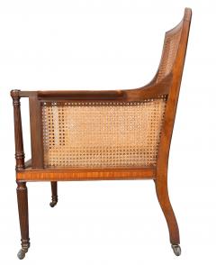 Regency Mahogany And Satinwood Caned Armchair - 4698479