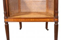 Regency Mahogany And Satinwood Caned Armchair - 4698483