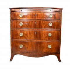 Regency Mahogany Bachelors Bowfront Chest Of Drawers - 4458865