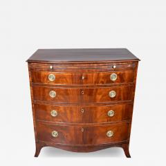 Regency Mahogany Bachelors Bowfront Chest Of Drawers - 4459069