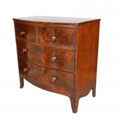 Regency Mahogany Bow Front Chest Of Drawers - 4555086